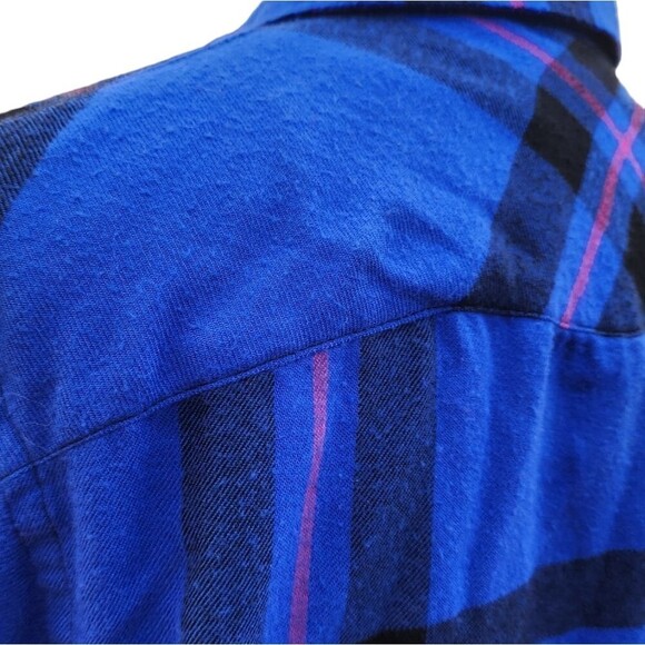 BDG Button-Down Peplum Flannel Top - Picture 10 of 16